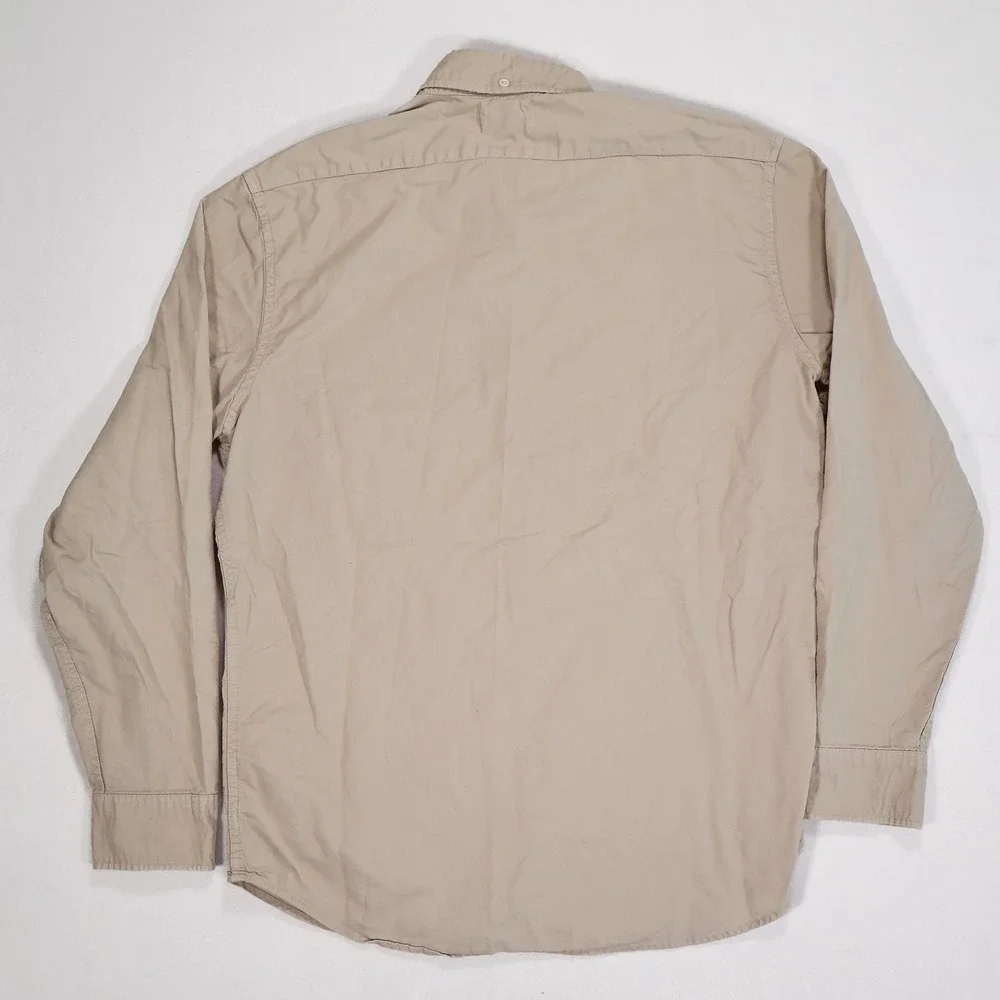 TAYLOR STITCH Men's 44 Tan Organic Cotton Jack Button Down Long Sleeve Shirt